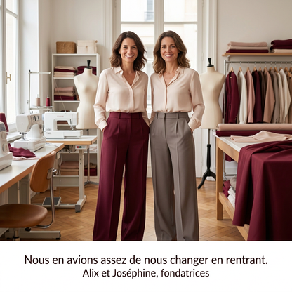 Hanara™ | Pantalon de tailleur taille haute — infroissable, élasticité 4 sens