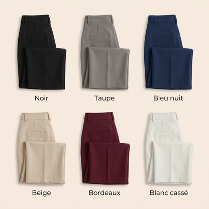 Hanara™ | Pantalon de tailleur taille haute — infroissable, élasticité 4 sens