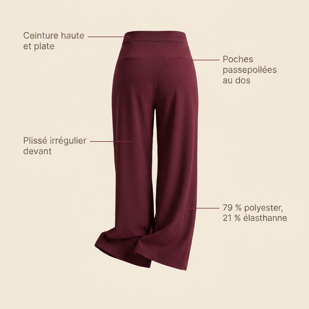 Hanara™ | Pantalon de tailleur taille haute — infroissable, élasticité 4 sens