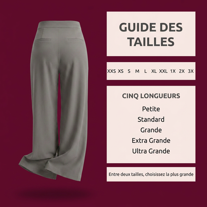 Hanara™ | Pantalon de tailleur taille haute — infroissable, élasticité 4 sens