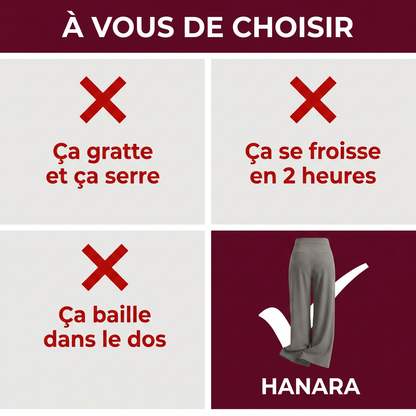 Hanara™ | Pantalon de tailleur taille haute — infroissable, élasticité 4 sens