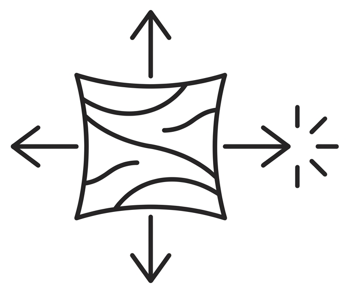 Icône élasticité quatre directions